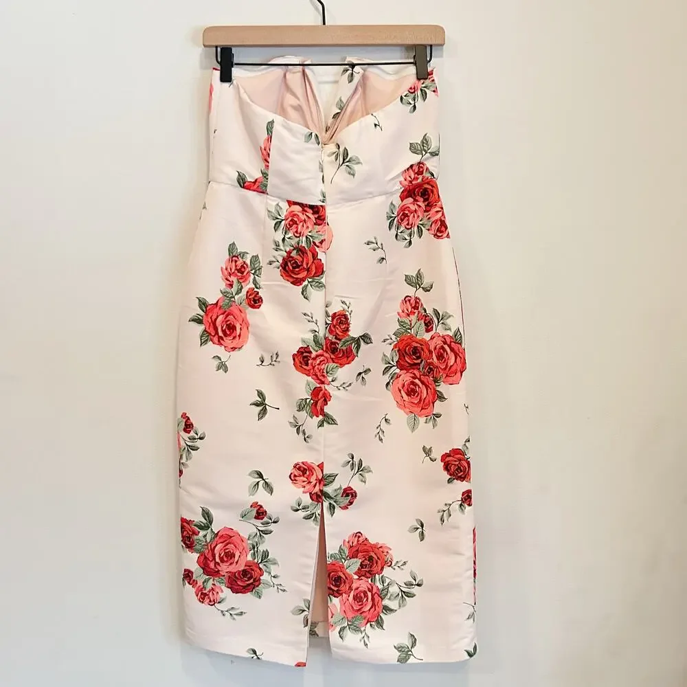 Sachin & Babi Nora Rose Notch Neck Taffeta Midi Dress - Picture 7 of 10